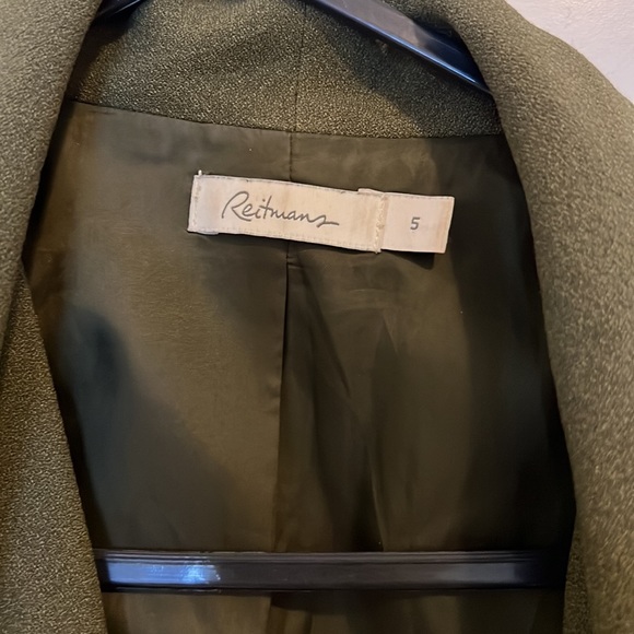 Sleeves Army Green Blazer-Vest - Picture 2 of 7